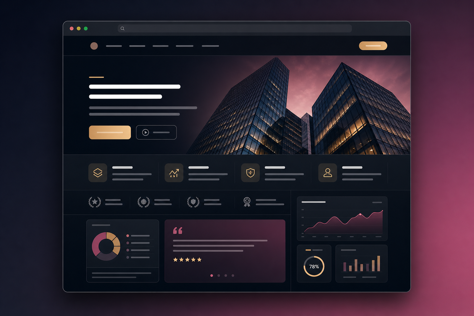 Corporate business website preview